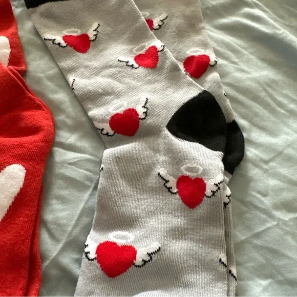 3 pairs of heart socks. Crazy/silly socks. Valentine’s Day. - Picture 4 of 4